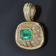 Colgante oro 18k brillantes y esmeralda Colgante oro 18k brillantes y esmeralda