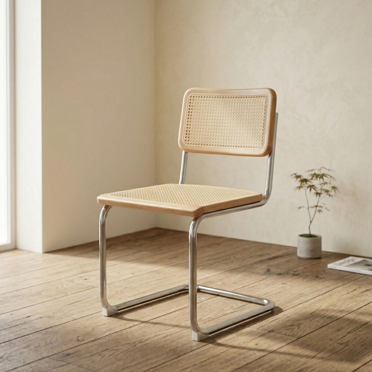 Silla de comedor Metal cromado Bauhaus - Origen 