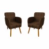 Pack x2 Sillón poltrona 1 cuerpo Lumax Maya nórdico de tela Marron