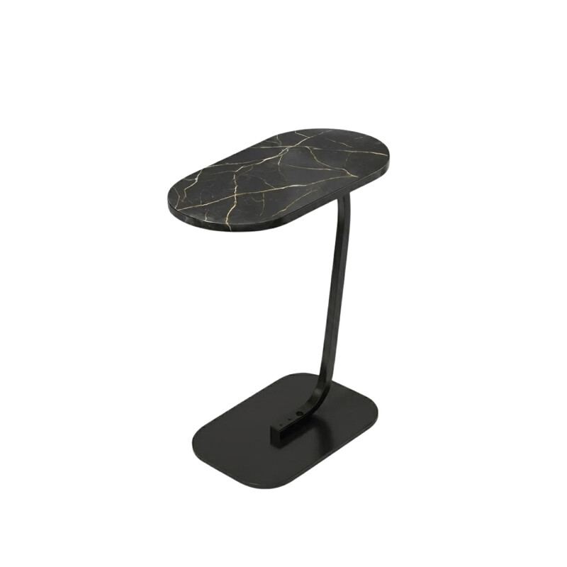 Mesa auxiliar Lumax de arrime MDF minimalista para living Negro
