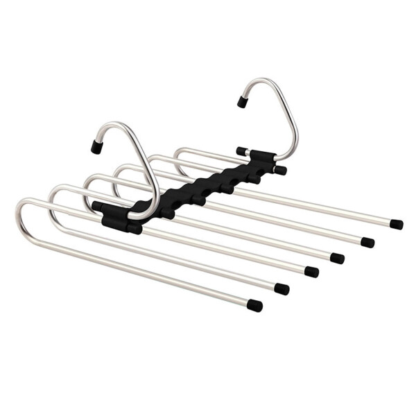 Percha Multiusos IMBACK IBK-HMJ074-PLA | 5 Barras, Ahorro de Espacio, Acero Inoxidable, Uso Vertical/Horizontal Percha Multiusos IMBACK IBK-HMJ074-PLA | 5 Barras, Ahorro de Espacio, Acero Inoxidable, Uso Vertical/Horizontal