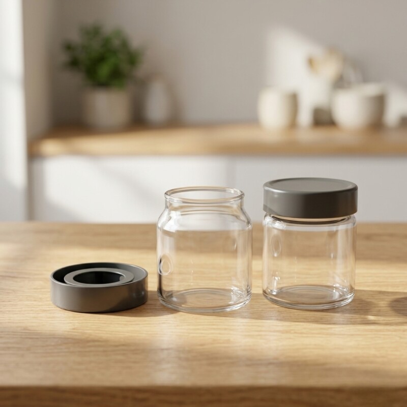 Set x3 Frascos de cristal 290cc GRIS