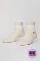 Medias The Everyday Quarter Crew Sock Unisex Bone/Classic White Stripe