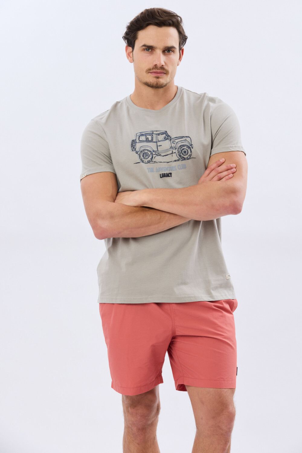 SHORT DE BAÑO LISO Ladrillo