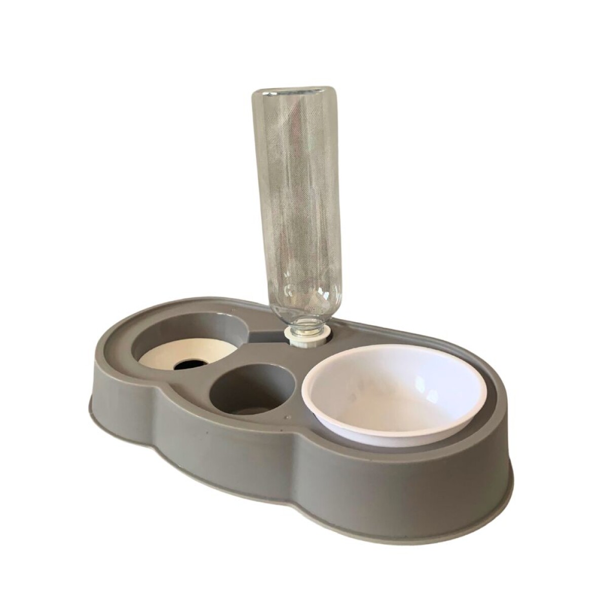 Bowl Doble Chico 500 ml Gris (antiderrame) 