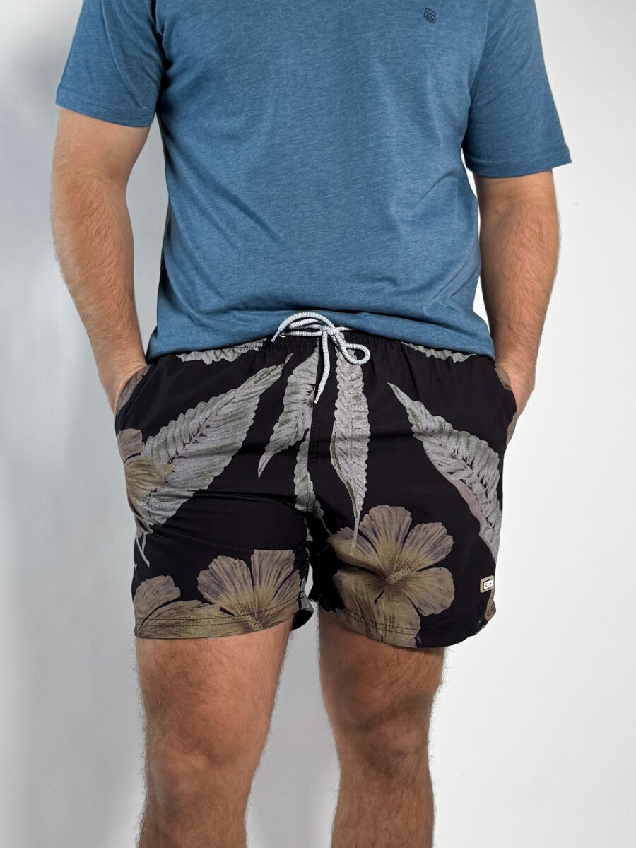 Short de baño estampado Dalmau - Negro 