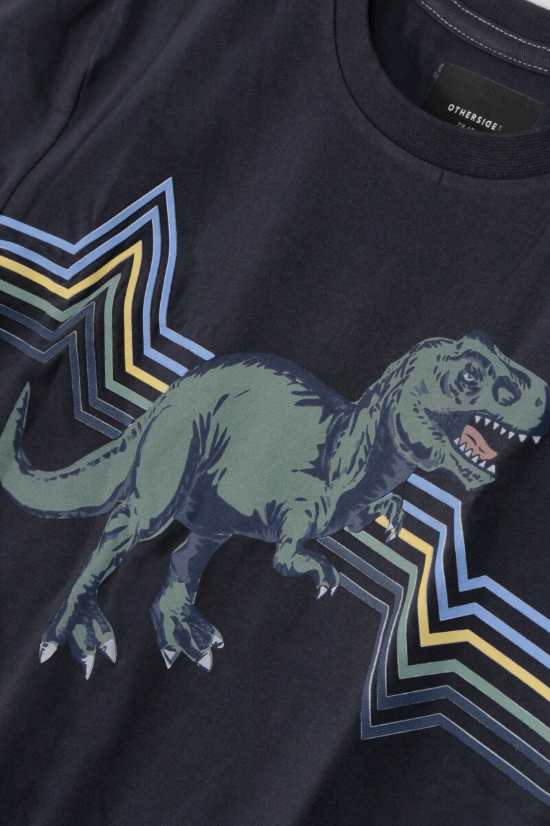 Remera T-REX AZUL MARINO