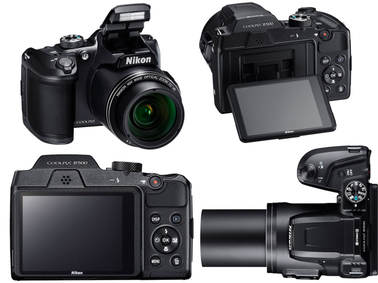 Camara Nikon B500, 16MP, 40X Zoom, Wifi, Bluetooth 