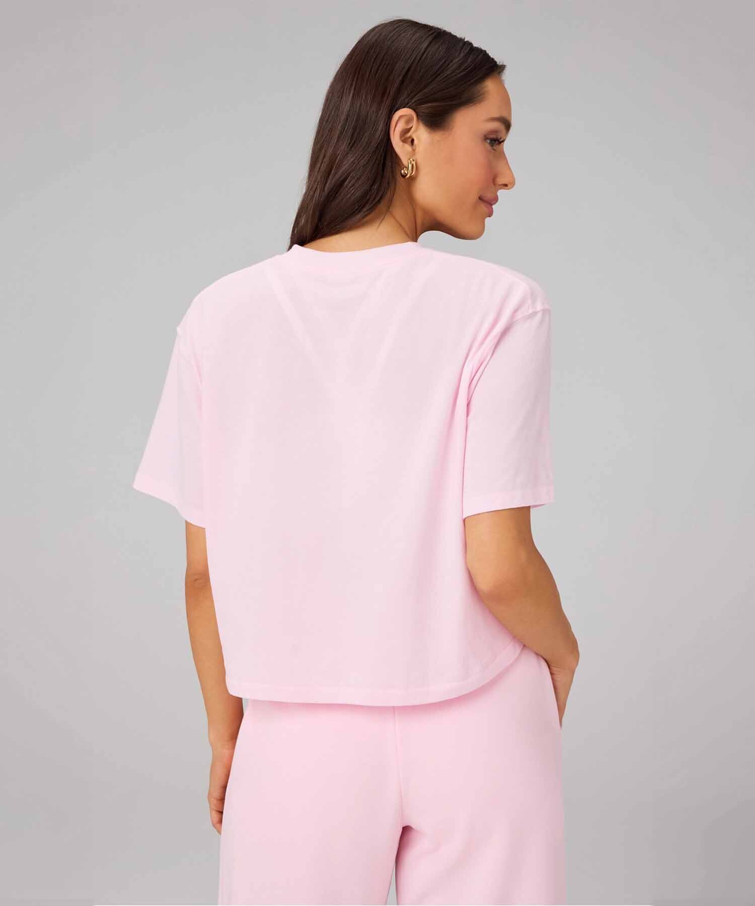 Polo Manga Corta Boxy Mujer Soft Pink