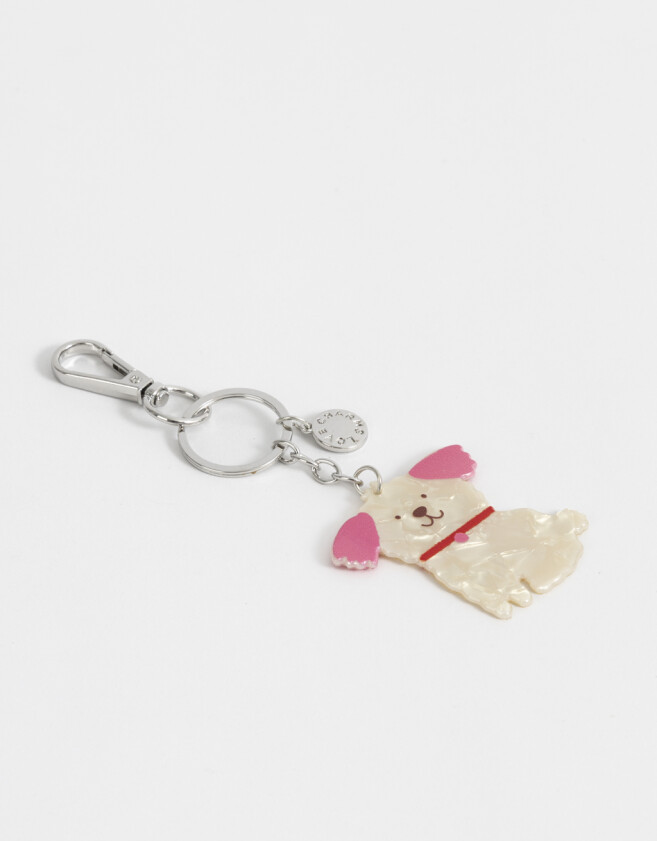 Llavero Acrilico Llavero Y Charm De Perrito - Combinacion Multicolor