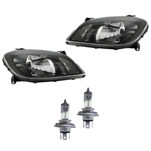 KIT DE SEMIOPTICAS FONDO NEGRO + LÁMPARAS Kit De Semiopticas Fondo Negro + Lámparas