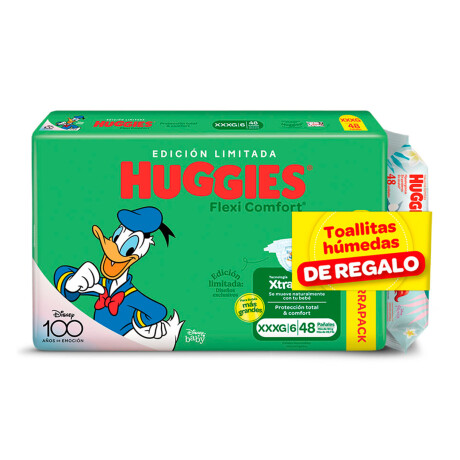 Pack Huggies Pañales Flexi Comfort XXXG 48 + Toallitas Húmedas 48 Unidades Pack Huggies Pañales Flexi Comfort XXXG 48 + Toallitas Húmedas 48 Unidades