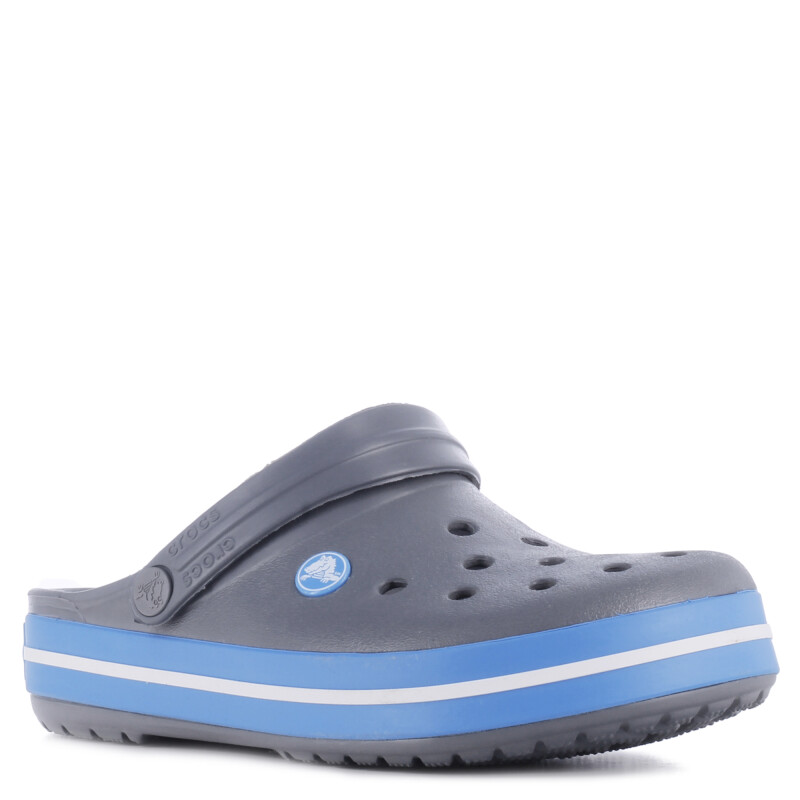 Zueco de Hombre Crocs Crocband Gris Carbón - Celeste