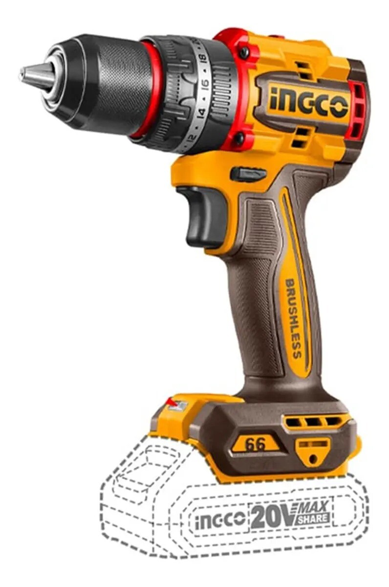 TALADRO ATORNILLADOR C/PERCUTOR A BATERIA 13MM 20V P20S COMPACT BRUSHLESS EN CAJA S/BAT CIDLI206681 - N/a 