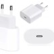 Ficha Adaptador Cargador Celular Usb-c20w Carga Rápida Sin Color