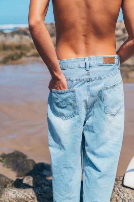 Pantalon Denim Loose Fit / Celeste - Preventa U