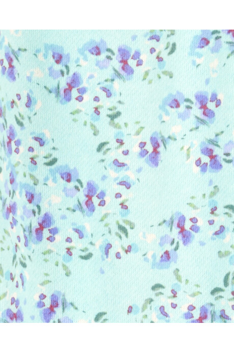 Pantalón deportivo de algodón, diseño floral Sin color