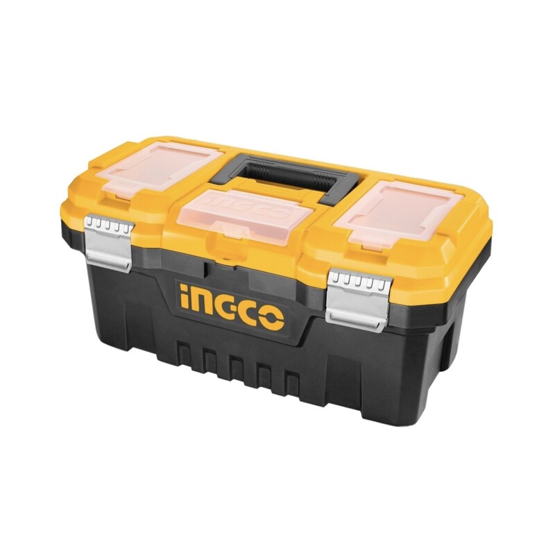 Caja de herramientas Ingco 20" cierre con broche de metal Negro
