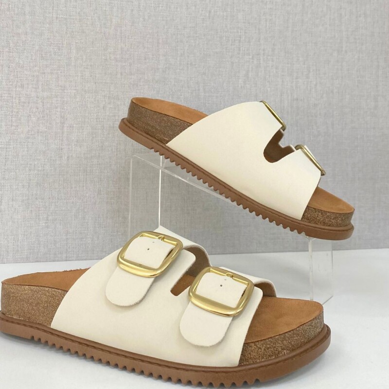 Sandalia 2 Hebillas Beira Río Blanco