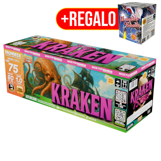 TORTA ALPHA MONSTER KRAKEN 75T 60S + REGALO DRAGON´S BREATH 16T TORTA ALPHA MONSTER KRAKEN 75T 60S + REGALO DRAGON´S BREATH 16T