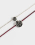 Collares Cortos Con flores Collar Corto Con Flores Antique - Plateado