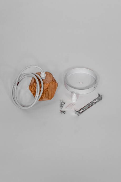 Lampara De Techo Rombos Cable 1m, Caja Pvc 8 Color Unico