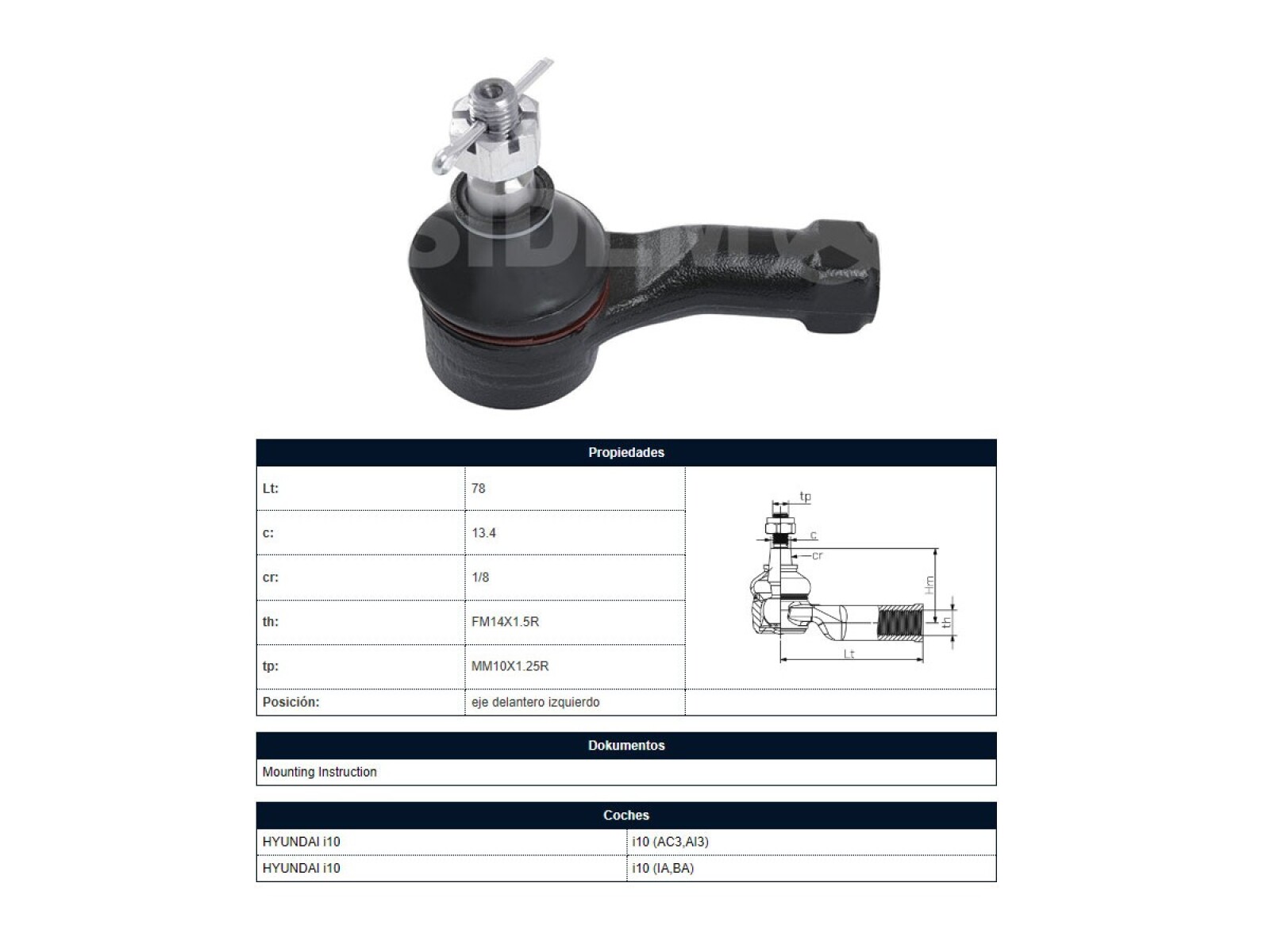 Puntero Hyundai I10 14-25 Izq 