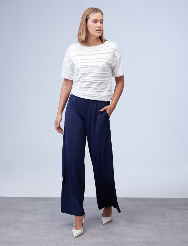 Pantalon Crepe AZUL