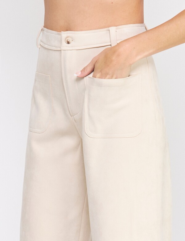 Pantalon Suede BEIGE CLARO