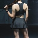 SHORT POLLERA NEGRO