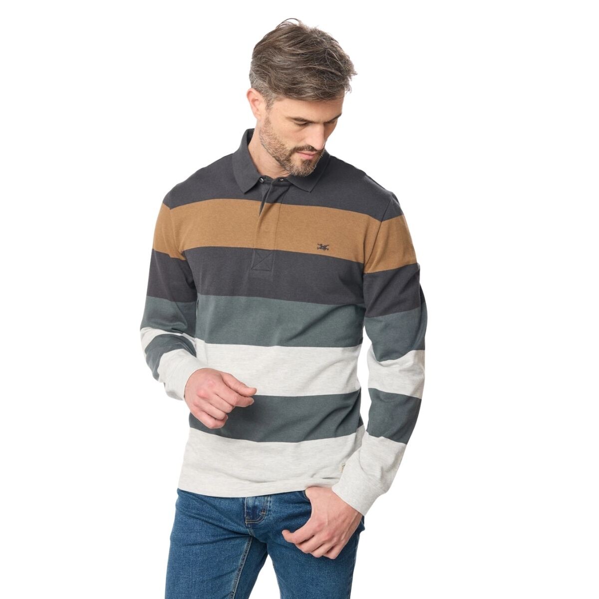 REMERA POLO S-4XL - GRIS 