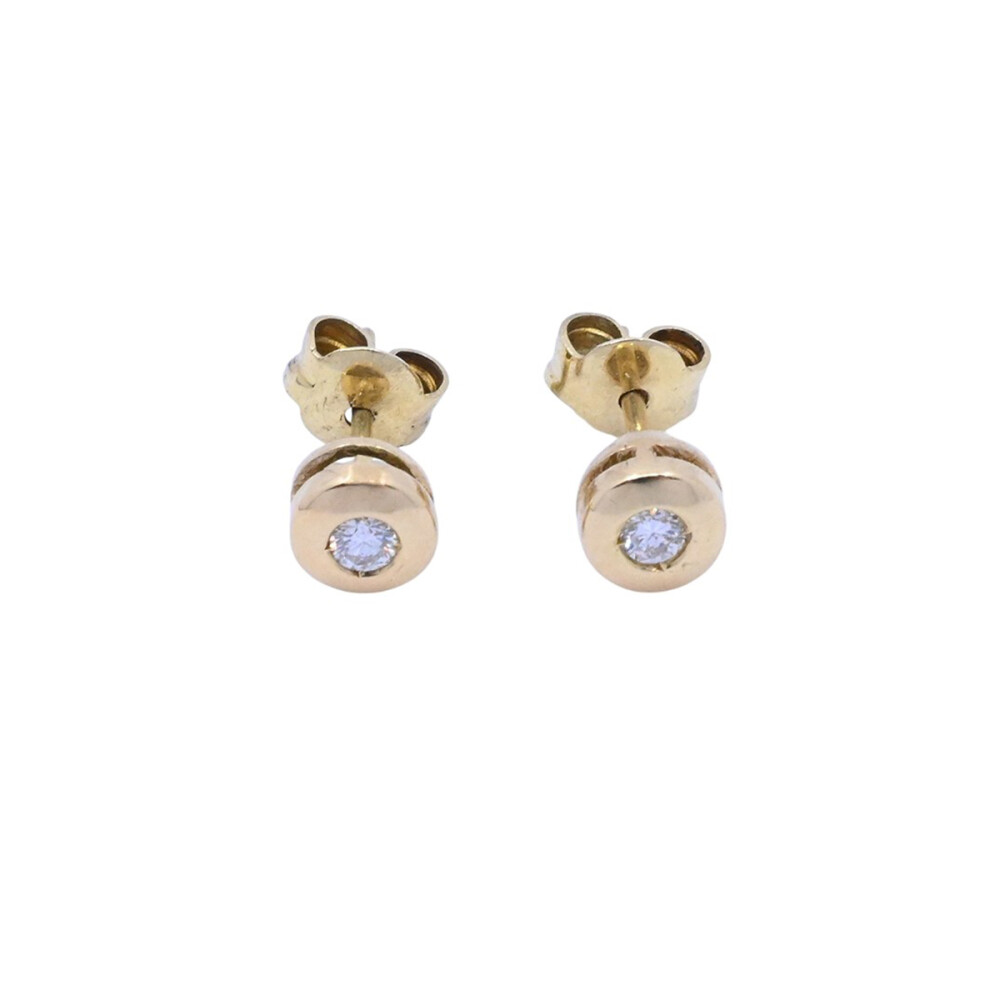 Caravanas oro 18k y brillantes Caravanas oro 18k y brillantes