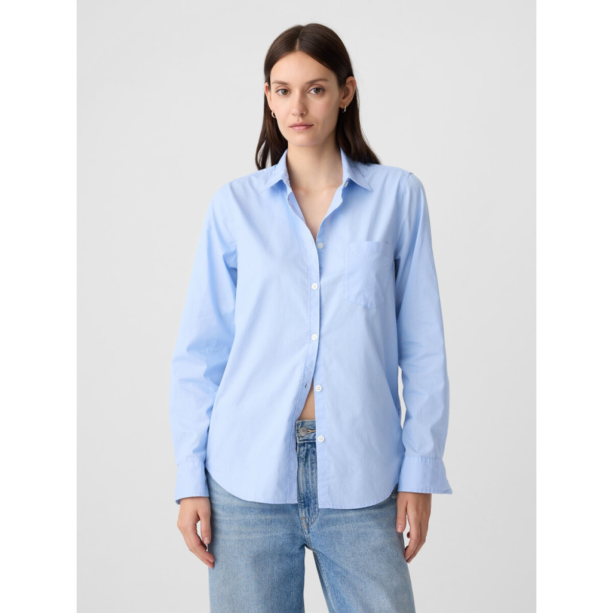V-LS CLASSIC SHIRT - BLUE CRYSTAL 