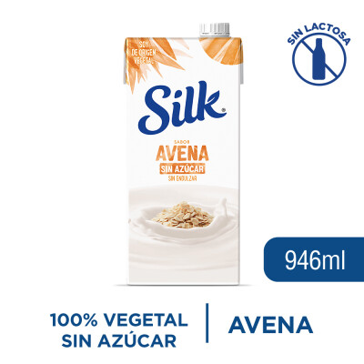 Leche Vegetal Silk Avena sin azúcar 946 ml Bebida Silk Avena Sin Azucar 1