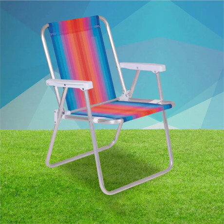 Set Sillas x2 Alum 120Kg + Sombrilla + Saca Arena Playa MOR Celeste/naranja