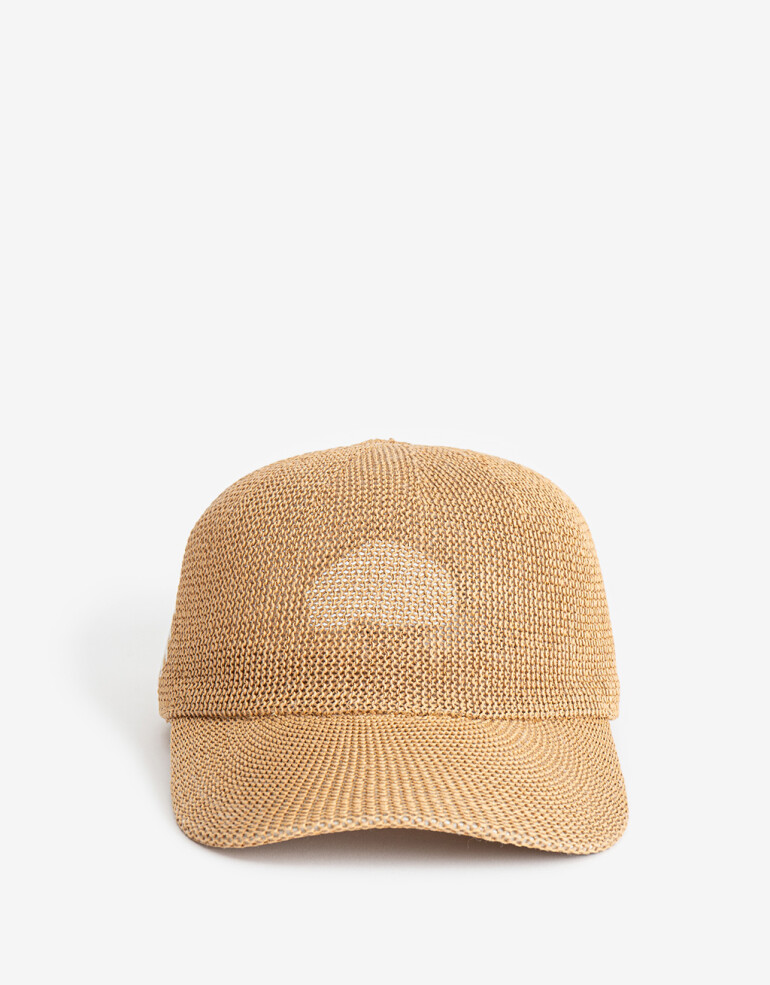 Caps Playa Gorra Efecto Rafia - Blanco Crudo