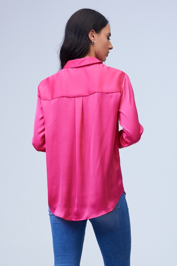 Camisa Saten FUCSIA