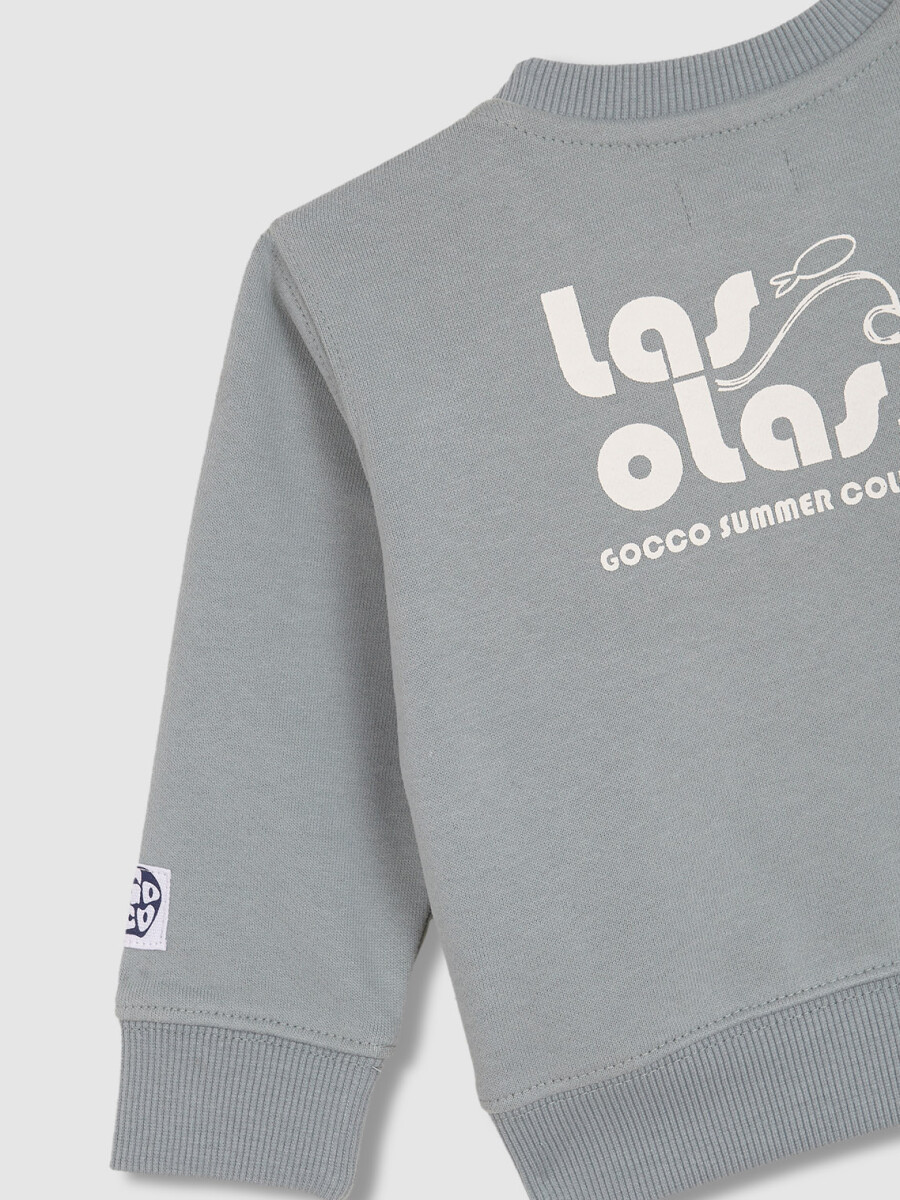 Sudadera Con Print Azul