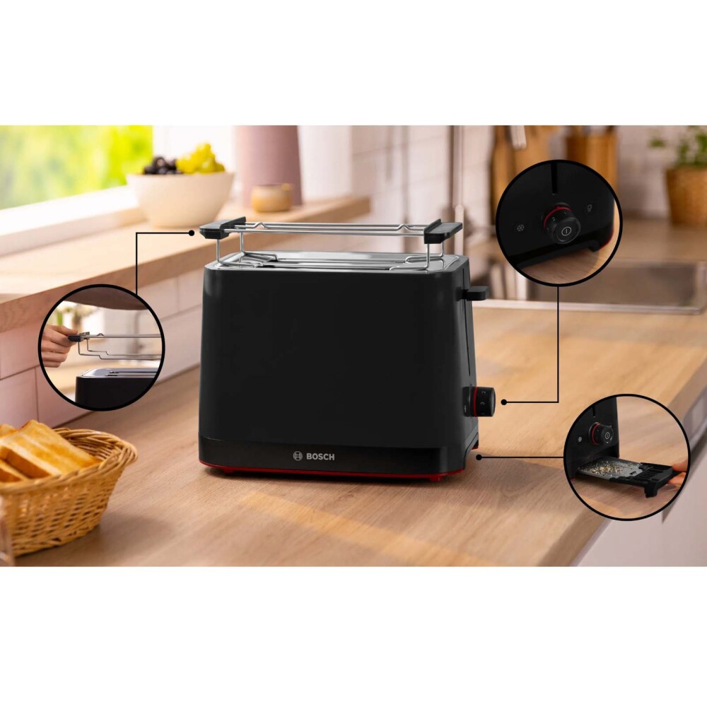 TOSTADOR NEGRO 950W TAT3M123