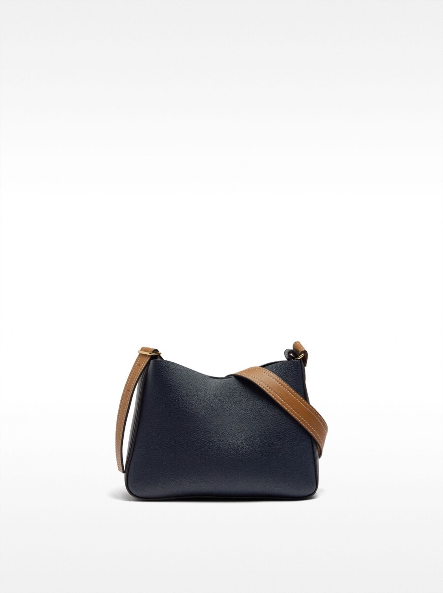 Bolso Bandolera Con Textura - azul-marino 