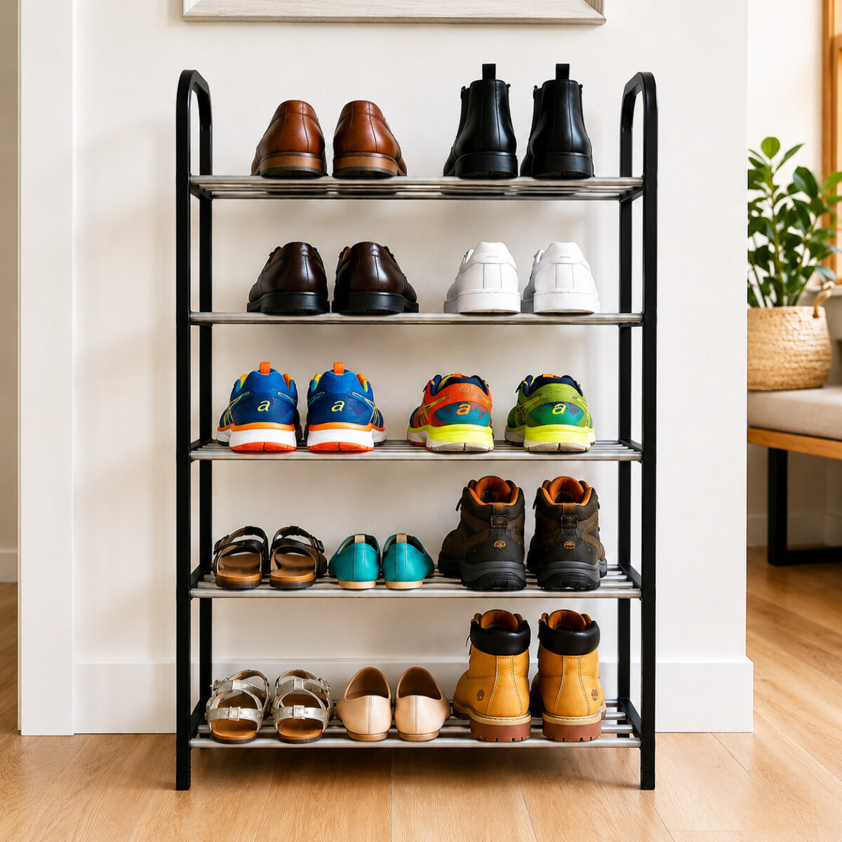 Mueble Zapatera 4 Niveles 8 Pares Estante Organizador 