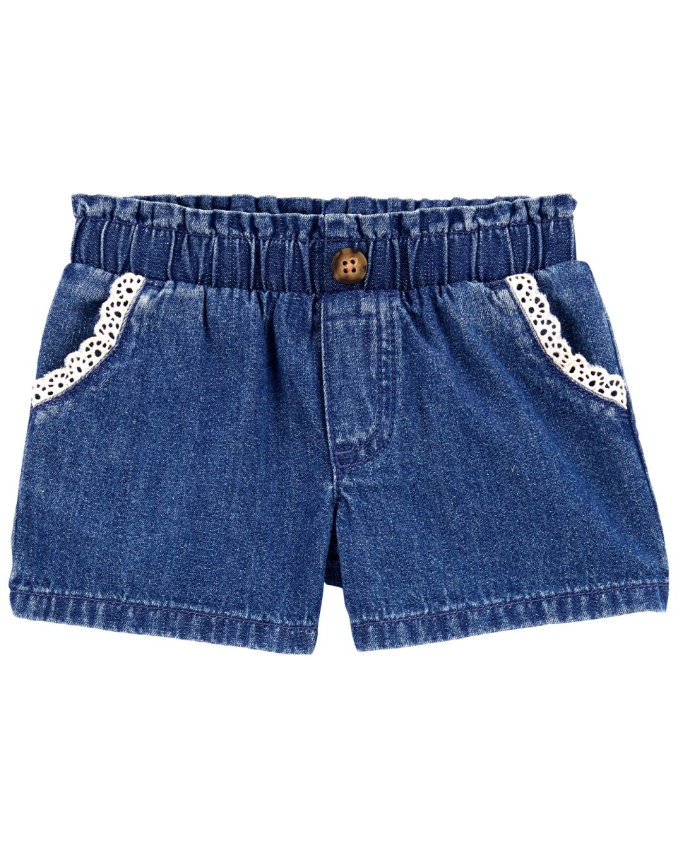 Short jean con encaje 