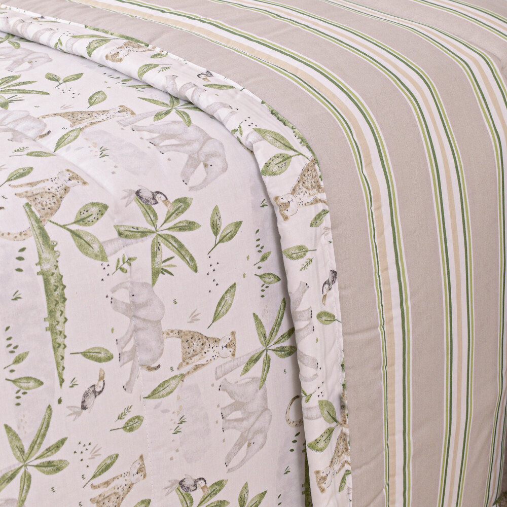 Edredón Kids Safari Gris Beige Y Verde – 180×240 cm Edredón Kids Safari Gris Beige Y Verde – 180×240 cm
