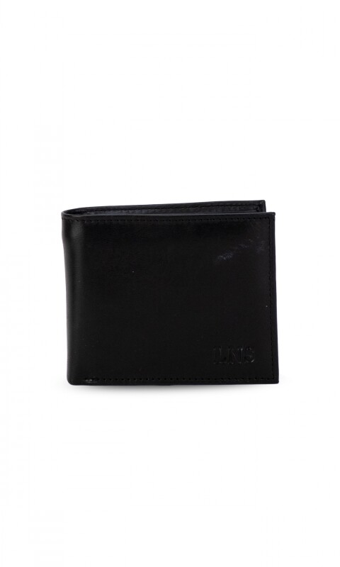 BILLETERA DE CUERO PLATÓN NEGRO