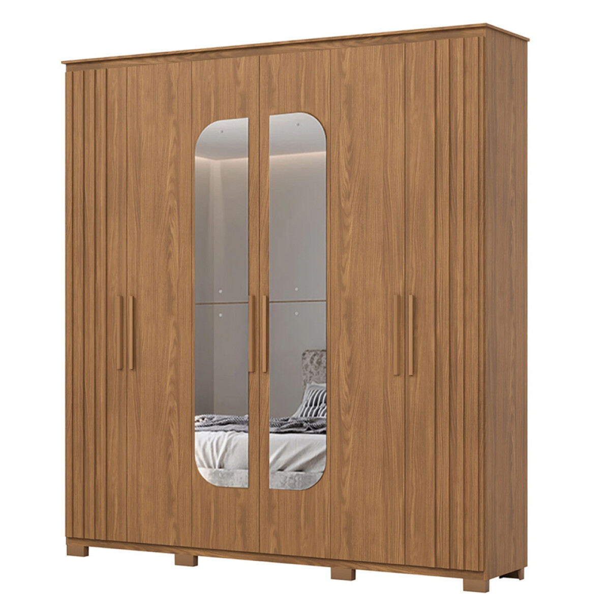 ROPERO 6 PUERTAS GUARDARROPA ARMARIO PLACARD CLOSET CON ESPEJO 