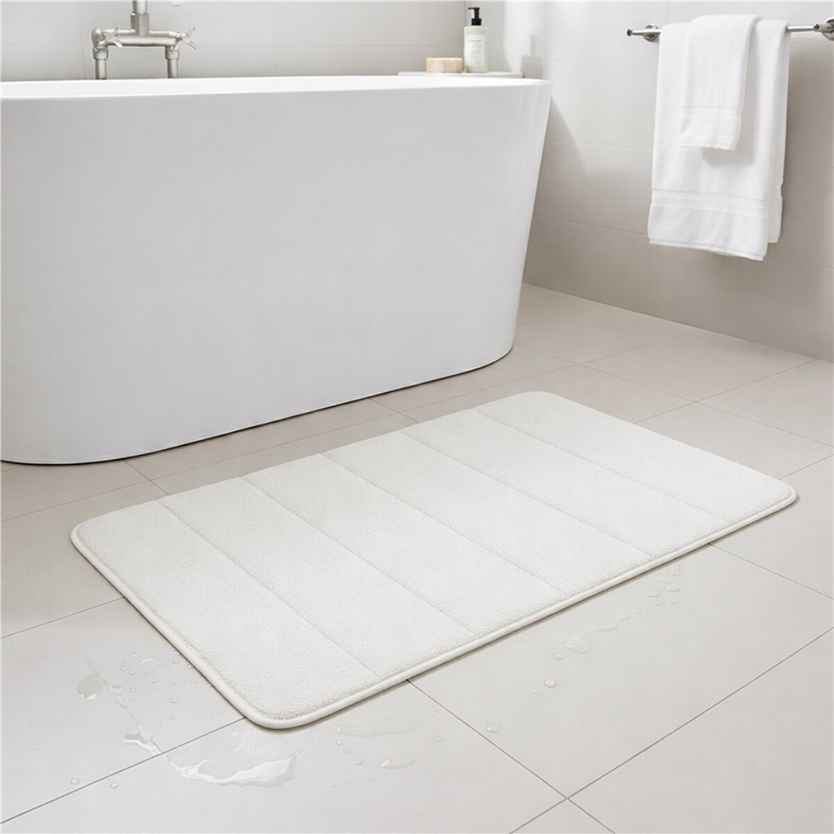 Alfombra de baño soft 45cm x 70cm - BLANCO 
