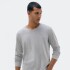 CAMISETA ML MASC CINZA MESCLA