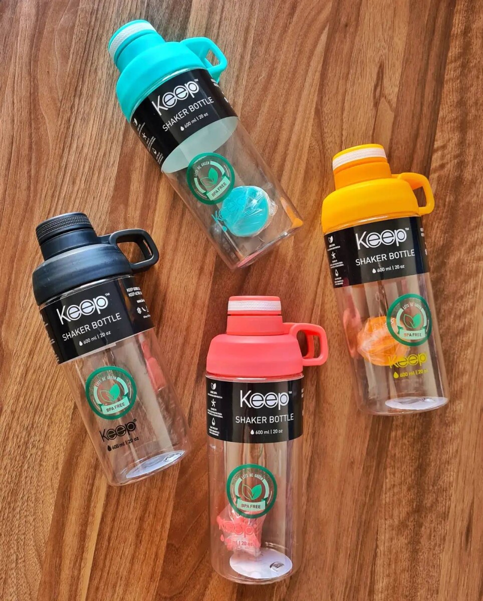 Botella Shaker Colores 600 ml 