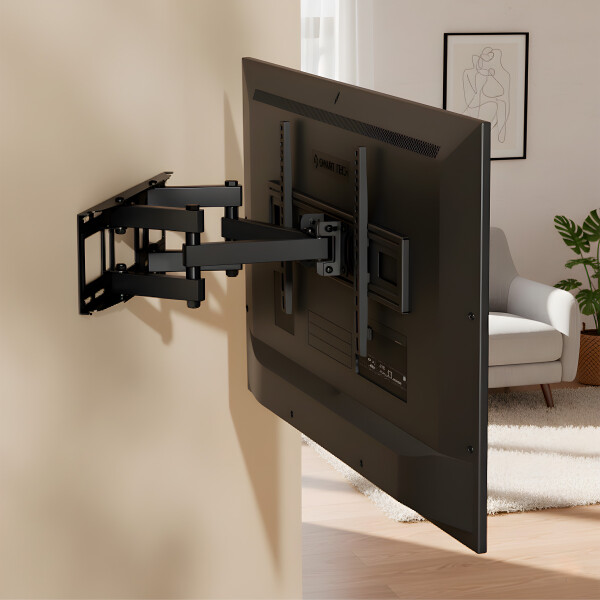 Soporte De Pared Doble Brazo Acero Tv De 37" - 80" Brateck Color Negro