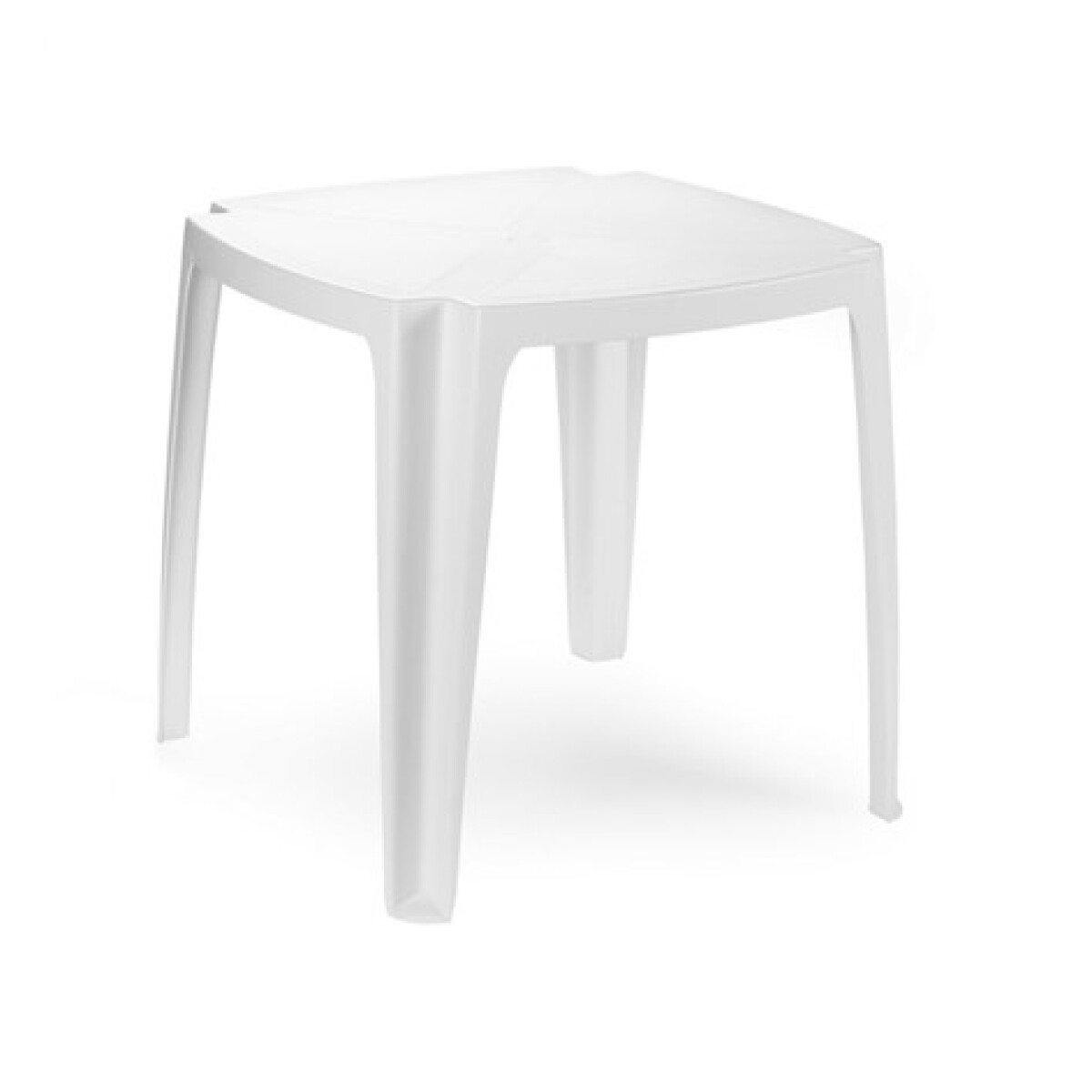 Mesa Plástico Cuadrada Apilable Bela Vista Blanco Mor 70 Cms 